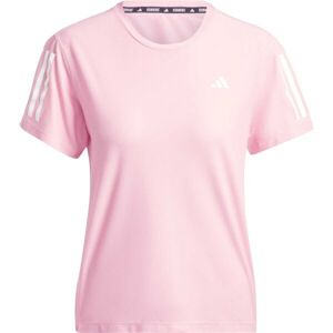 adidas OWN THE RUN T-SHIRT Dámské běžecké triko, růžová, velikost