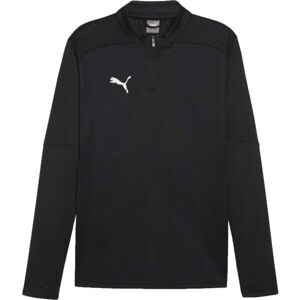 Puma TEAMFINAL TRAINING 1/4 ZIP Pánské fotbalové triko, černá, velikost