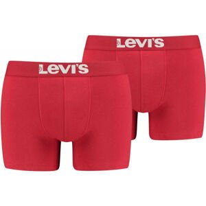 Levi's® MEN SOLID BASIC BOXER 2P Pánské boxerky, červená, velikost